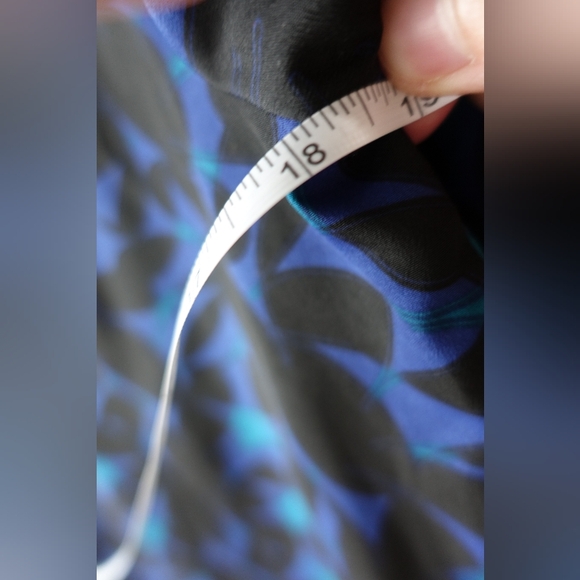 J. Crew Blue and Teal Patterned Long-Sleeve Shift Dress - Picture 6 of 7